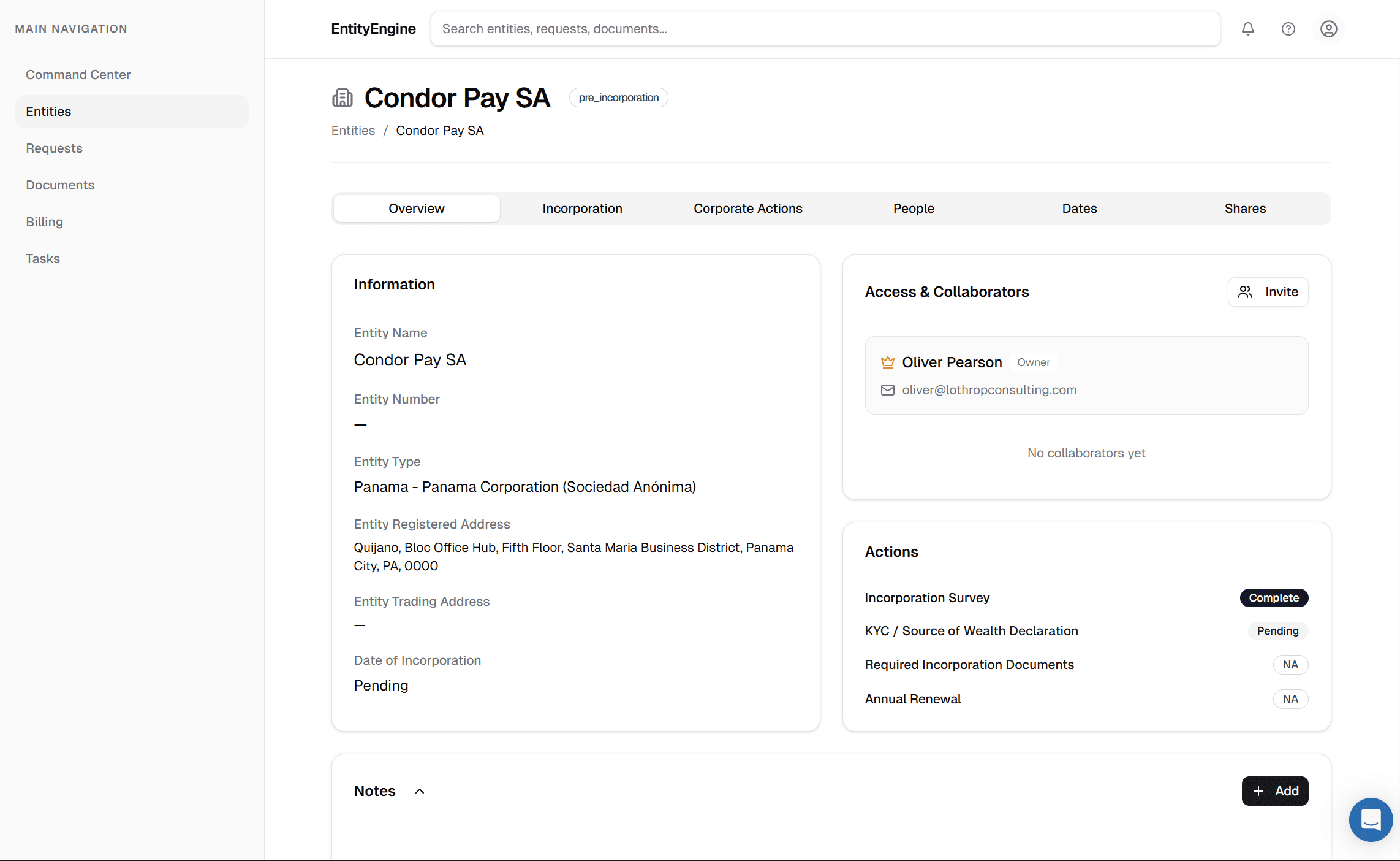 Incorporate and manage entities across all major jurisdictions